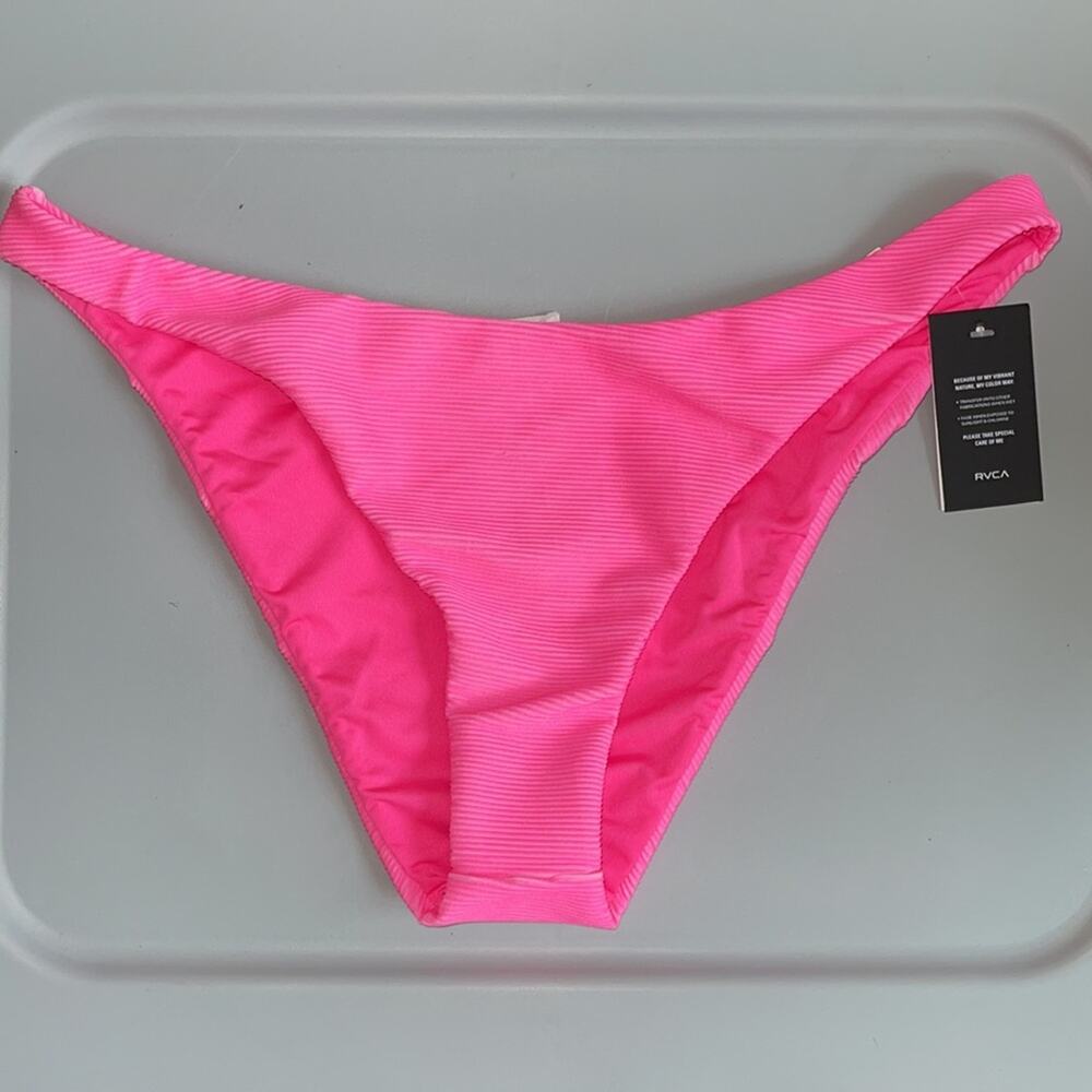 0260 NWT RVCA SALT WASH FRENCH PINK BIKINI BOTTOM - Picture 2 of 8